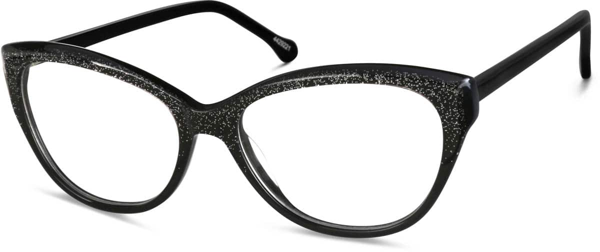 Angle view of Cat-Eye Glasses 4429221 in Black