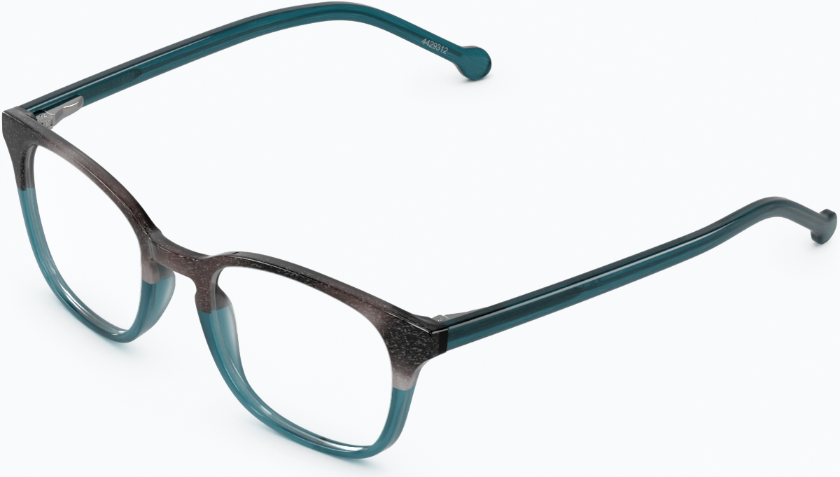 Angle view of Square Glasses 4429312 in Gray/Blue thumbnail