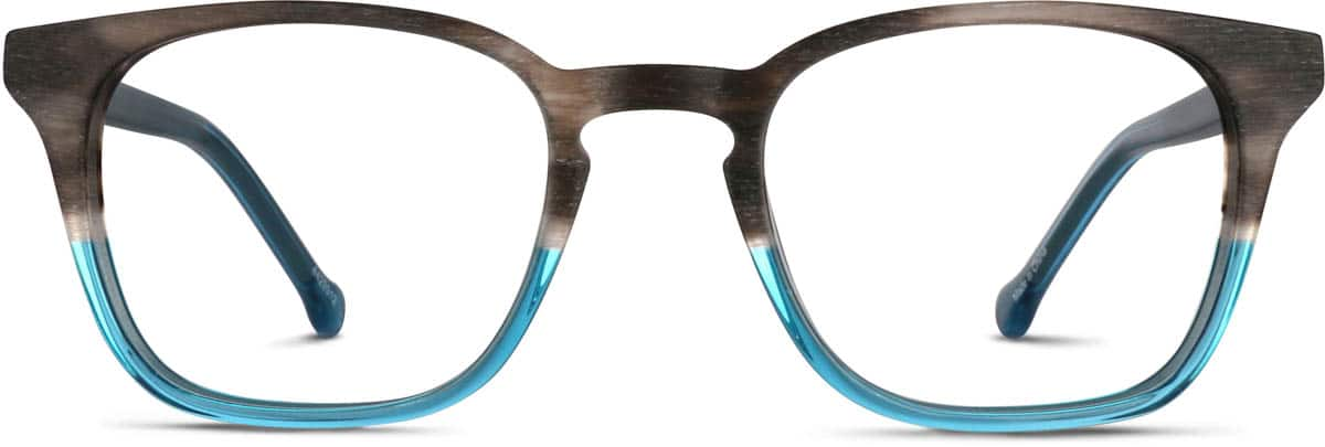 Front view of Square Glasses 4429312 in Gray/Blue