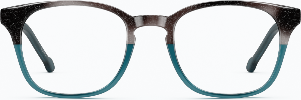Front view of Square Glasses 4429312 in Gray/Blue thumbnail