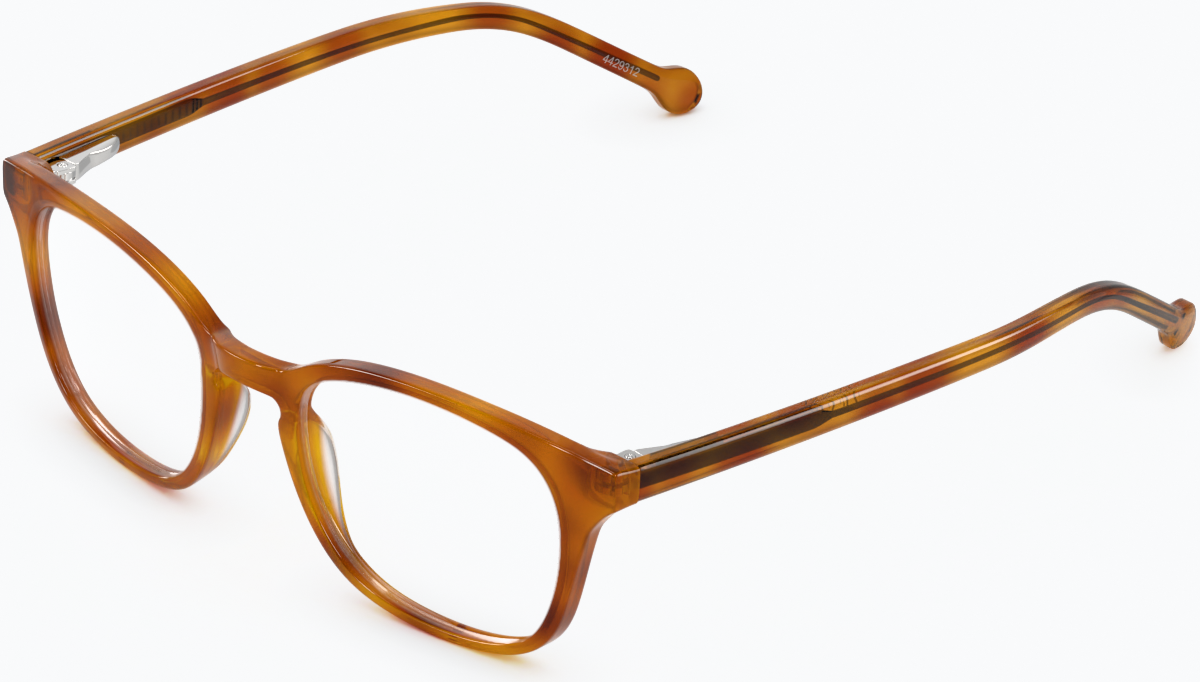 Angle view of Square Glasses 4429315 in Amber thumbnail