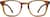 Front view of Square Glasses 4429315 in Amber thumbnail
