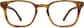 Front view of Square Glasses 4429315 in Amber thumbnail