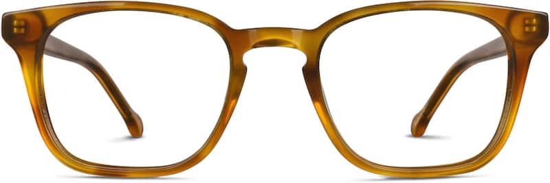 Amber Square Glasses