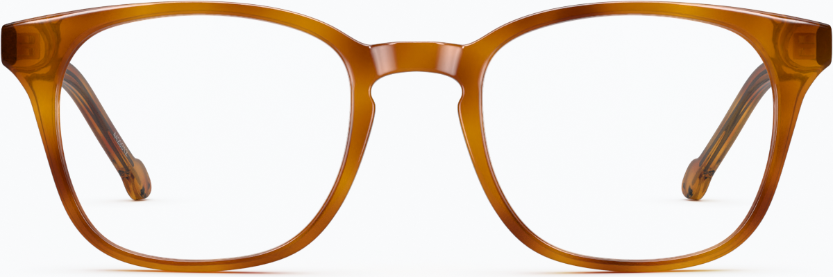 Front view of Square Glasses 4429315 in Amber thumbnail