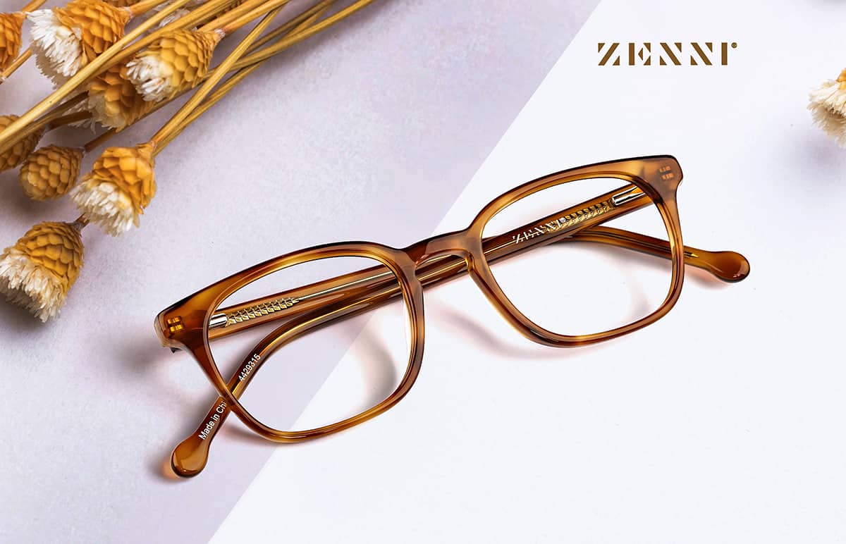 Optical Eyewear - Oval Shape, Metal Half Rim Frame - Prescription  Eyeglasses RX, Amber