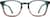 Front view of Square Glasses 4429324 in Emerald/Copper thumbnail