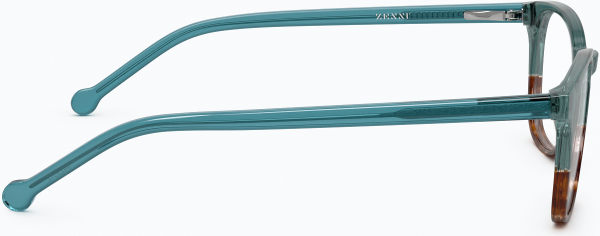 Side view of Square Glasses 4429324 in Emerald/Copper thumbnail