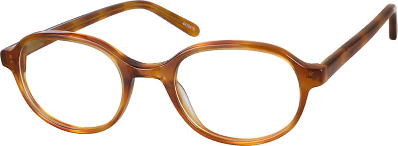 Angle view of Oval Glasses 4429415 in Butterscotch