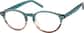 Angle view of Round Glasses 4429524 in Malachite/Brown thumbnail