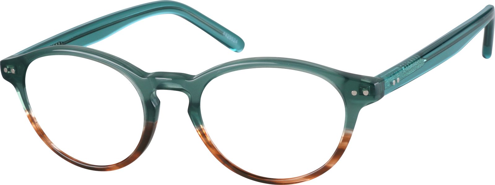 Malachite/Brown Round Glasses #4429524 | Zenni Optical