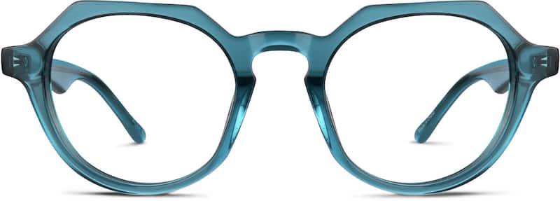 Blue Geometric Glasses 