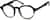 Angle view of Geometric Glasses  4429821 in Black thumbnail