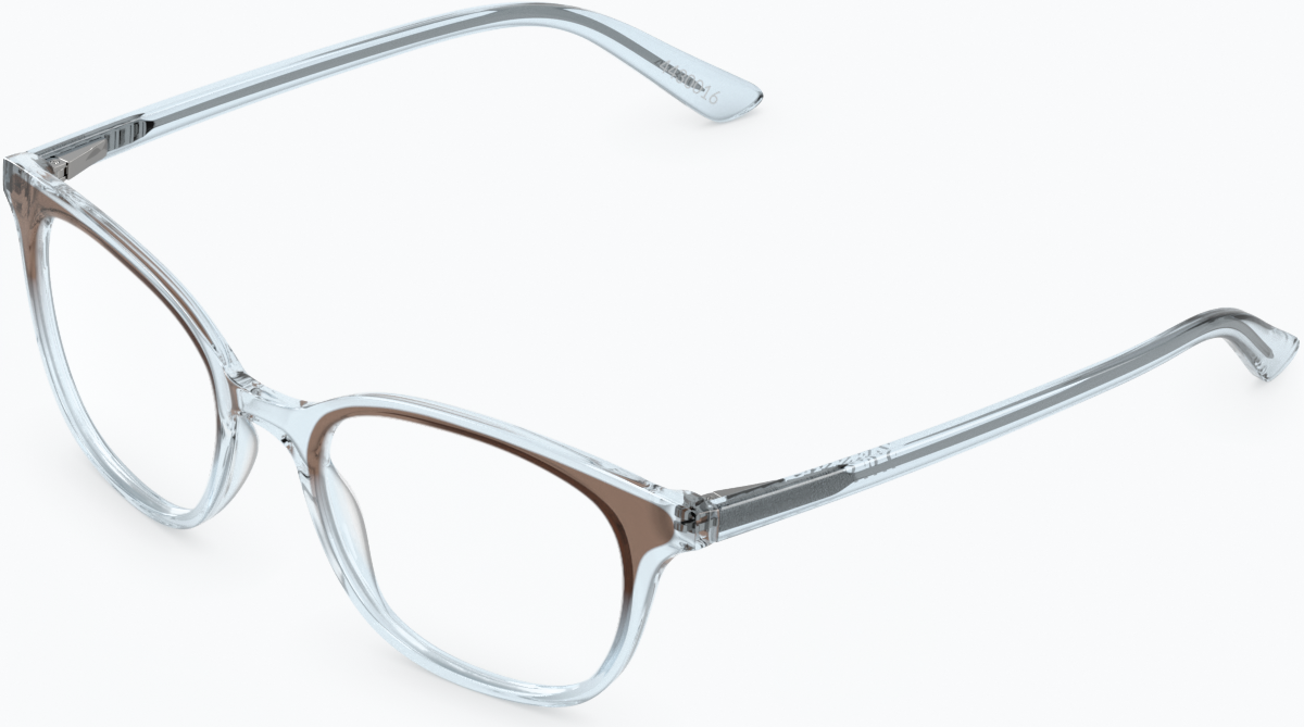 Angle view of Square Glasses 4430016 in Blue thumbnail