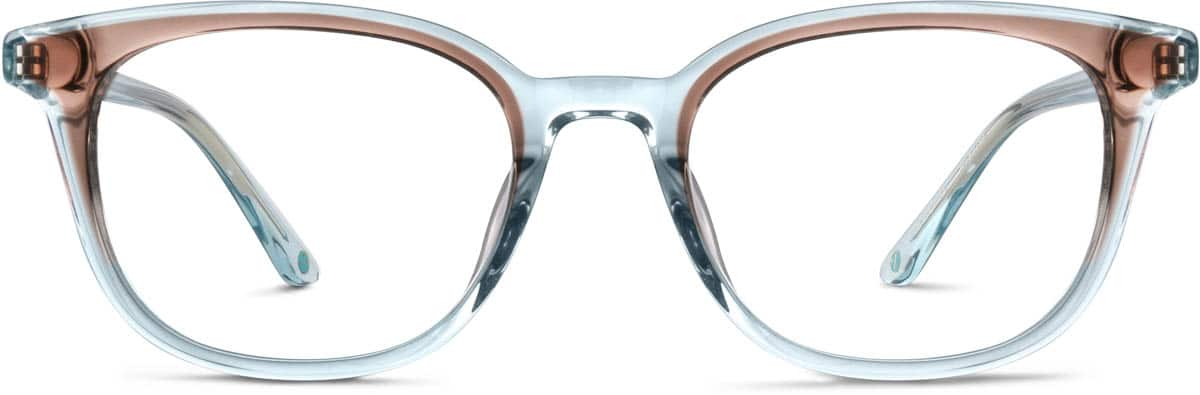 Front view of Square Glasses 4430016 in Blue