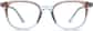 Front view of Square Glasses 4430016 in Blue thumbnail