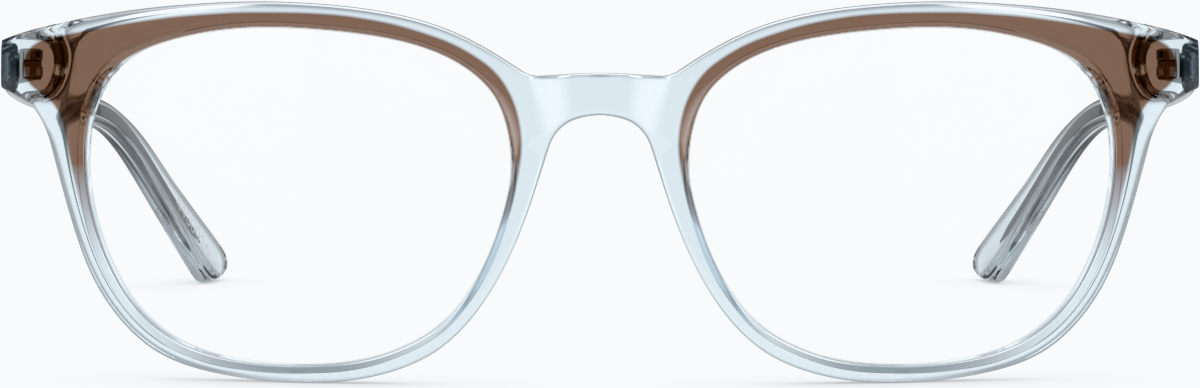 Front view of Square Glasses 4430016 in Blue thumbnail