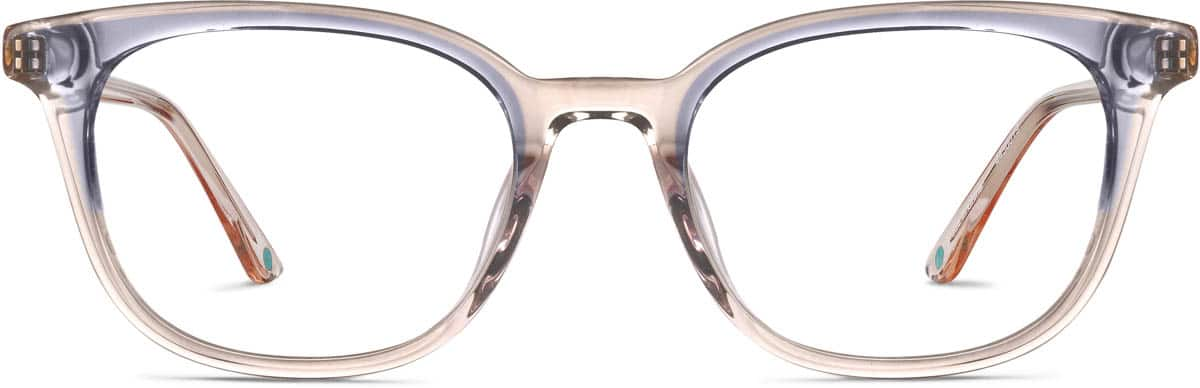 Front view of Square Glasses 4430019 in Translucent