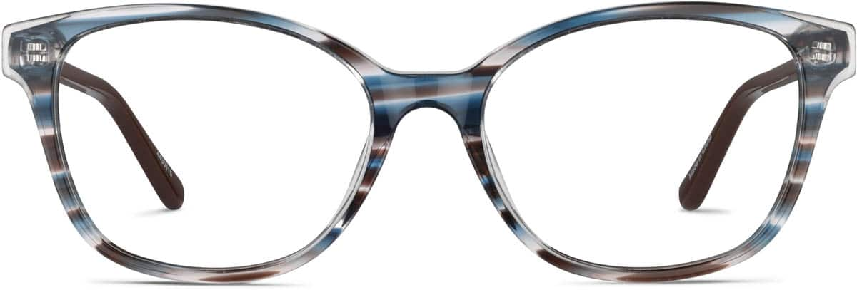 Front view of Square Glasses 4430115 in Smokey Topaz/Blue