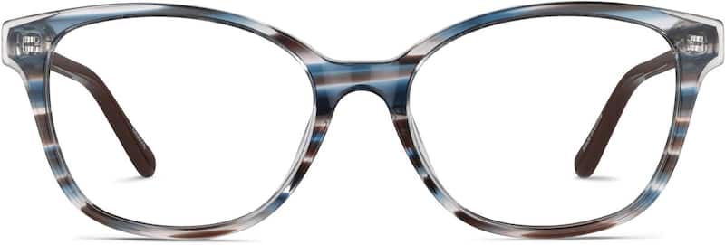 Smokey Topaz/Blue Square Glasses