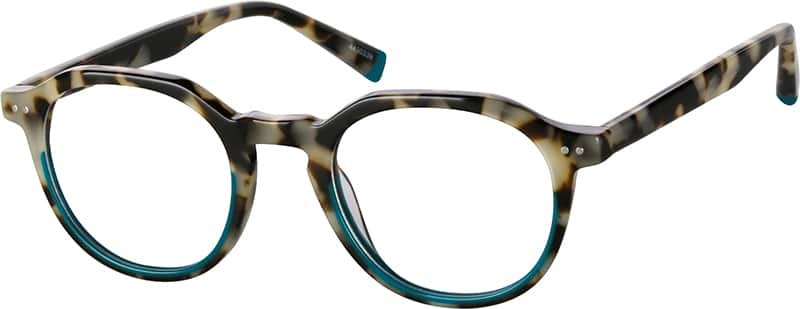 Angle view of Geometric Glasses 4430339 in Dark Tortoiseshell