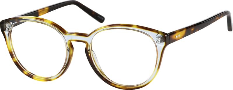 Angle view of Round Glasses 4431225 in Tortoiseshell