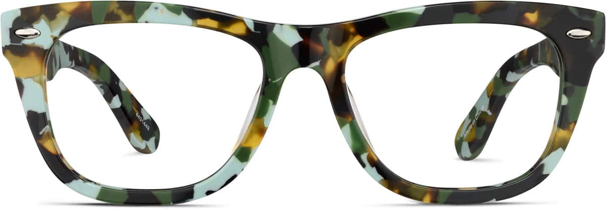 Front view of Kids’ Square Glasses 4431449 in Pattern