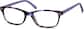 Angle view of Kids' Rectangle Glasses 4431617 in Purple thumbnail