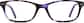 Front view of Kids' Rectangle Glasses 4431617 in Purple thumbnail