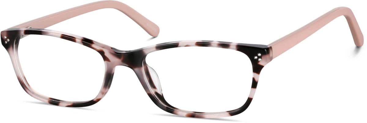 Angle view of Kids' Rectangle Glasses 4431619 in Pink