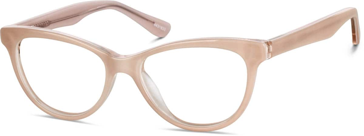 Angle view of Kids’ Oval Glasses 4431833 in Cream