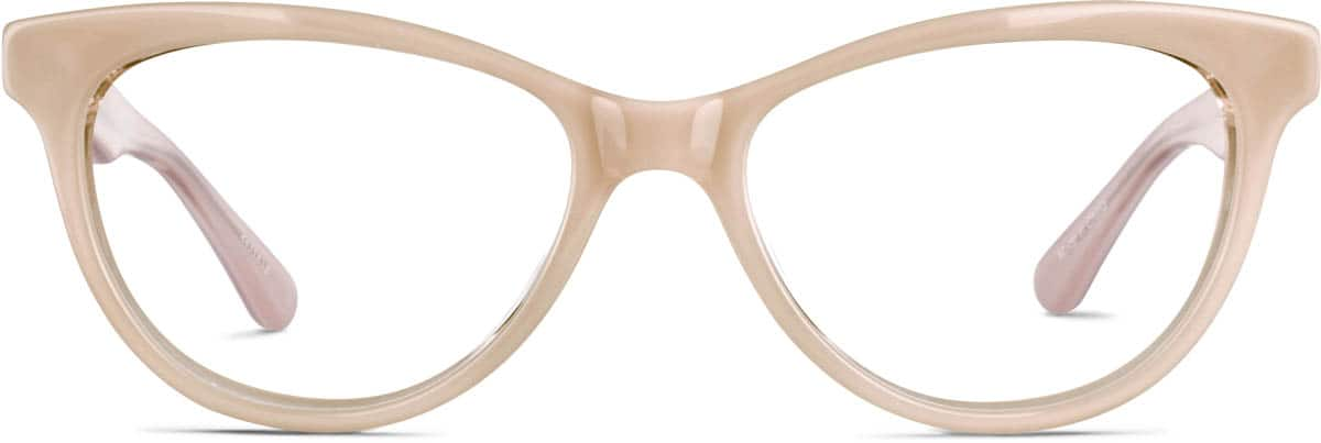 Front view of Kids’ Oval Glasses 4431833 in Cream