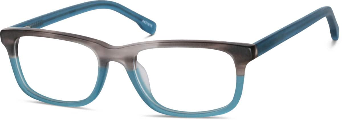 Angle view of Kids’ Rectangle Glasses 4431916 in Gray/Blue