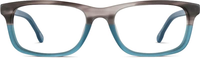 Gray/Blue Kids’ Rectangle Glasses