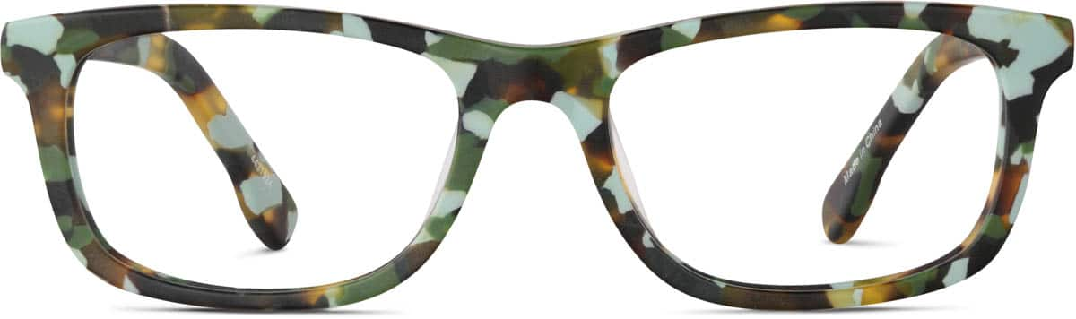 Front view of Kids’ Rectangle Glasses 4431924 in Pattern