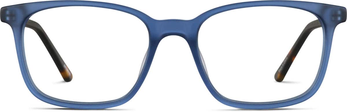 Front view of Kids’ Square Glasses 4432016 in Blue