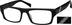 Rectangle Glasses 443221 in Black