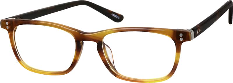 Angle view of Kids’ Rectangle Glasses 4432315 in Tortoiseshell