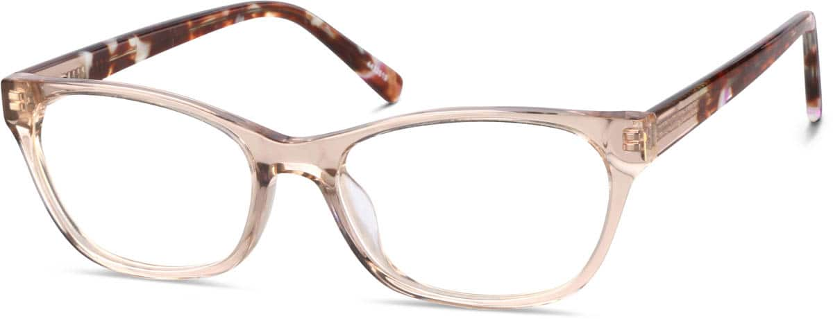 Angle view of Rectangle Glasses 4432619 in Tawny