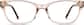 Front view of Rectangle Glasses 4432619 in Tawny thumbnail