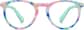 Front view of Kids’ Round Glasses 4433029 in Day-Glo thumbnail