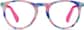 Front view of Kids’ Round Glasses 4433039 in Tie-Dye thumbnail