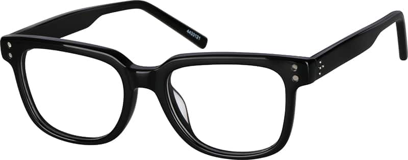 Angle view of Kids’ Square Glasses 4433121 in Black