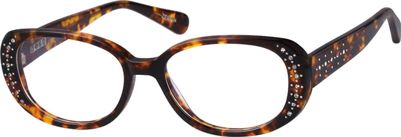 Angle view of Round Glasses 443325 in Tortoiseshell