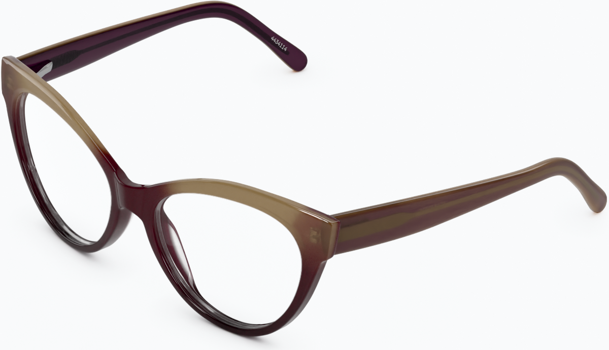 Angle view of Cat-Eye Glasses 4434114 in Gold Ombre thumbnail