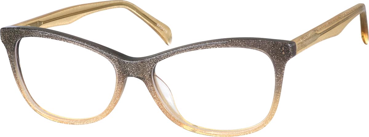 Angle view of Cat-Eye Glasses 4434415 in Brown