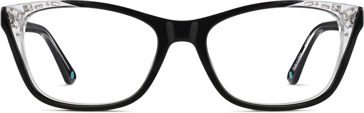 Front view of Rectangle Glasses 4434621 in Black