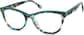 Angle view of Cat-Eye Glasses 4434824 in Teal thumbnail