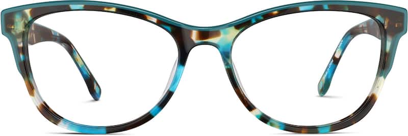 Teal Oval Glasses
