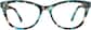 Front view of Cat-Eye Glasses 4434824 in Teal thumbnail